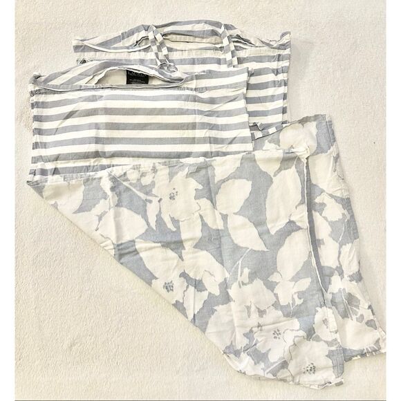 Ralph Lauren Willa chambray white striped and floral print pillowcase - Picture 3 of 11